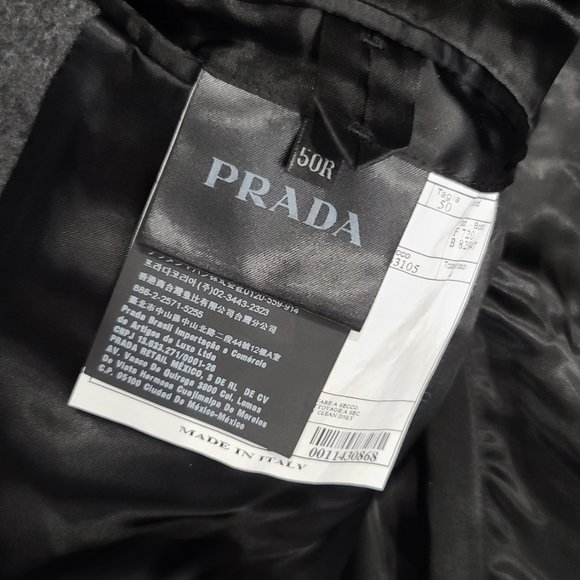 Prada Double-Breasted Wool/Cashmere Blend Coat - Picture 14 of 16